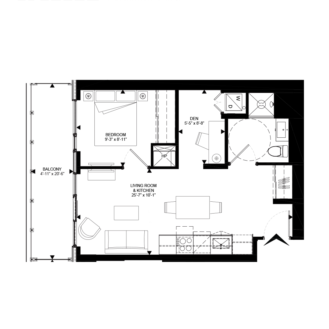 Floorplan of Armani suite at SoHo Italia